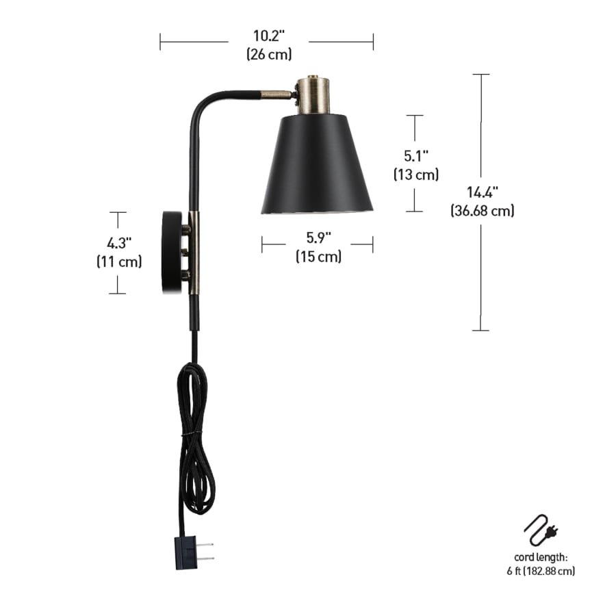 Power Play Electronics Modern Single Light Wall Sconce Lamp - Image 5